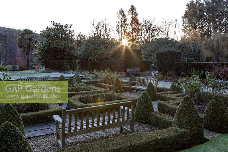 The Parterre Garden at Kilver Court, Somerset, UK. Designed by Roger Saul of Mulberry.
