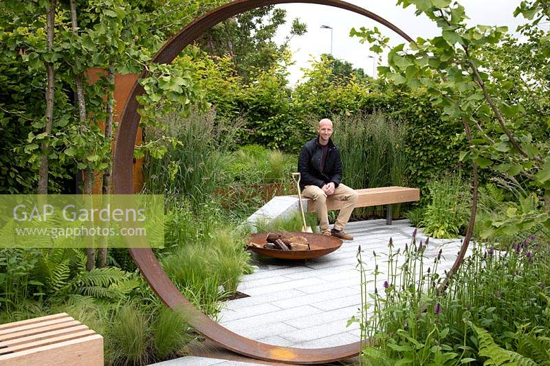 Dan Ryan, the Contractor on 'High Line' garden at BBC Gardeners World Live 2019, based on the High Line Garden in New York 