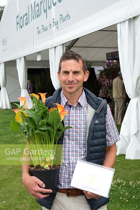 Matthew Smith owner of Brighter Blooms Nursery, Preston. Gold Medal winner at Tatton Flower Show 2019 