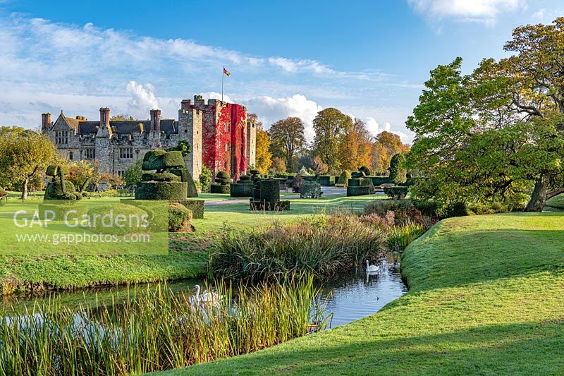 View of Hever Castle in Kent, UK. 
