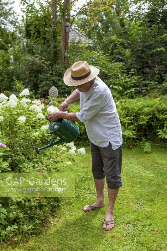 Rosa Welsch's daughter's partner Peter helps with the gardening