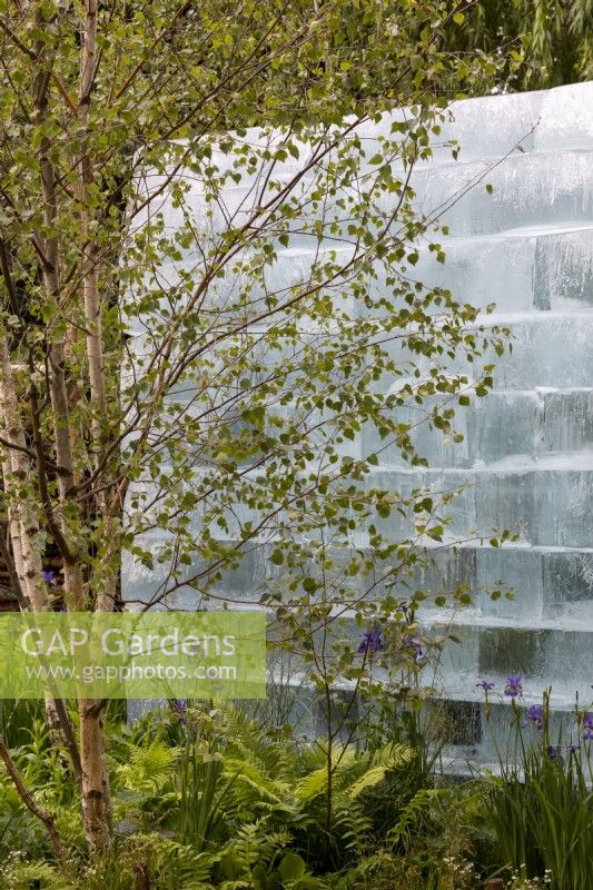 Modern 'Ice House' containing a seed bank of rare seeds that will disperse as it melts