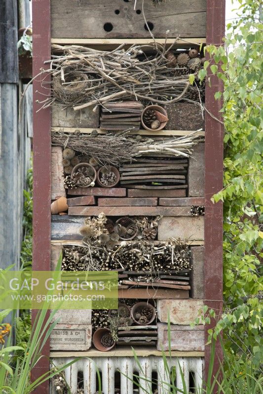 Insect hotel in Frances' Garden at BBC Gardeners World Live 2022