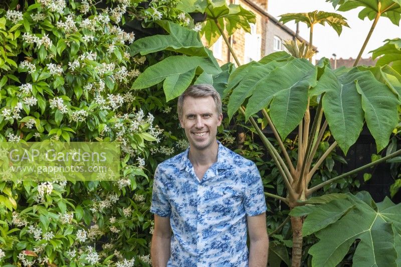 Sam Jarvis in his 9m x 12m town garden.