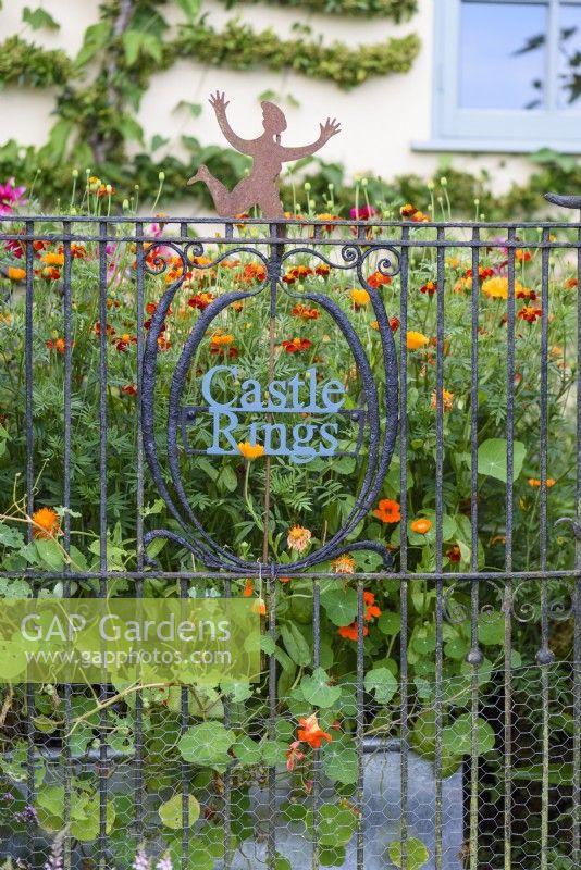 Decorative gate in August