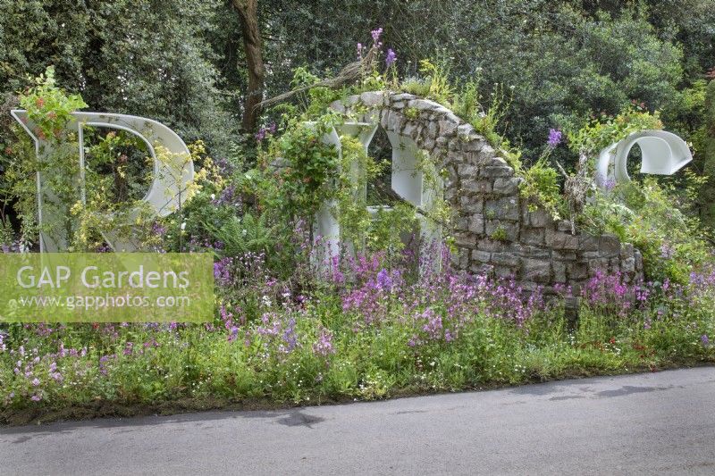 RHS sign at Chelsea Flower Show 2019, May