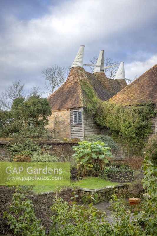 The Barn Garden at Great Dixter in January