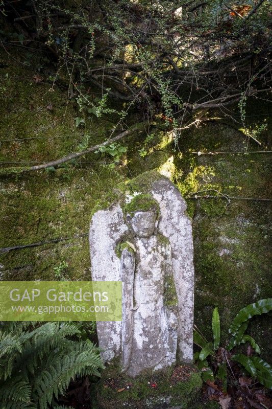 'Garden Buddha' ornament at Dartington Hall by Derek Harper