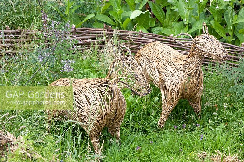 Sheep from pasture as garden decoration 