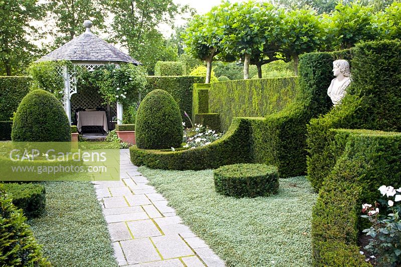 Classic garden with topiary 