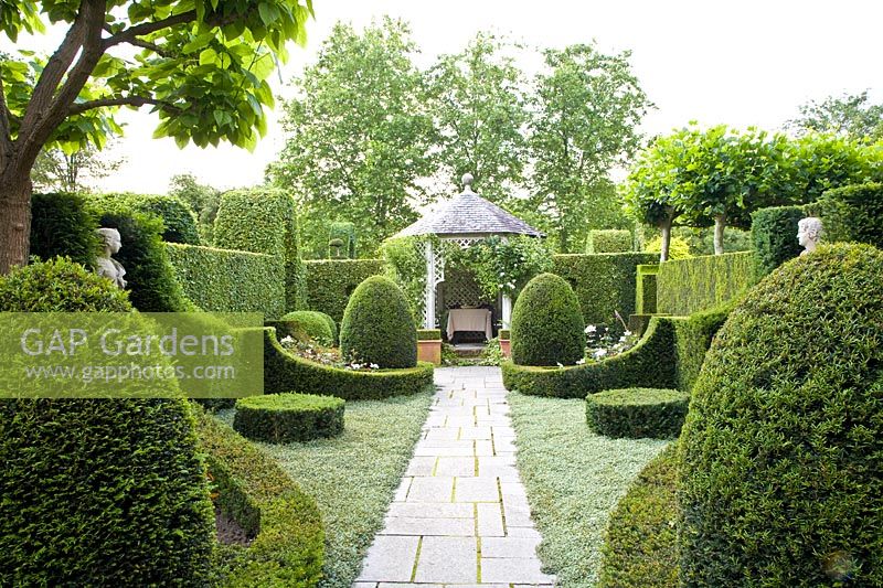 Classic garden with topiary 