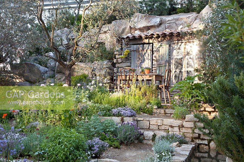 Herb garden with arbor 