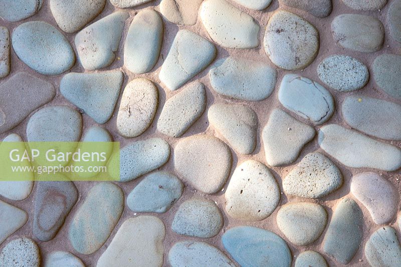 Detail path with pebble mosaic 
