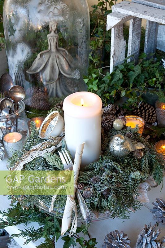 Advent wreath shabby chic 