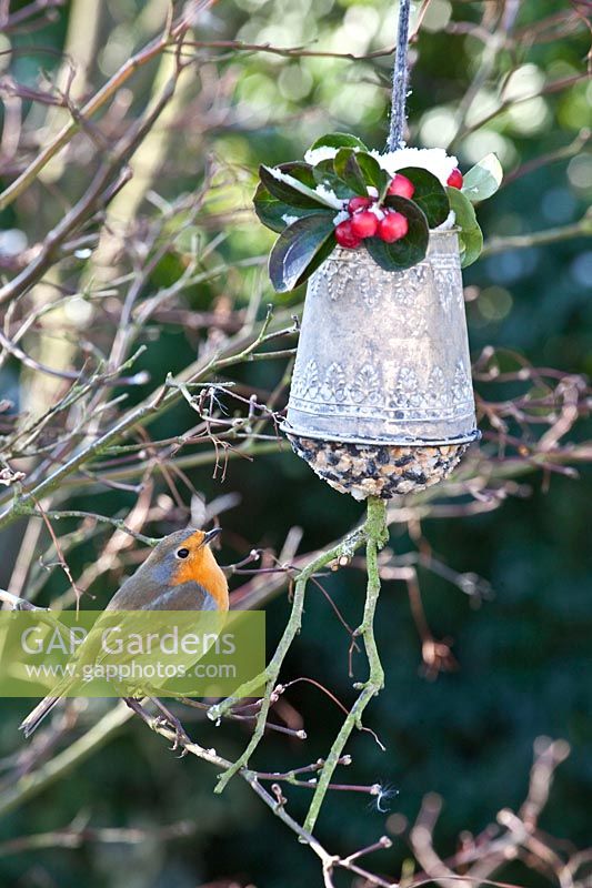 Feeding bell with robin 