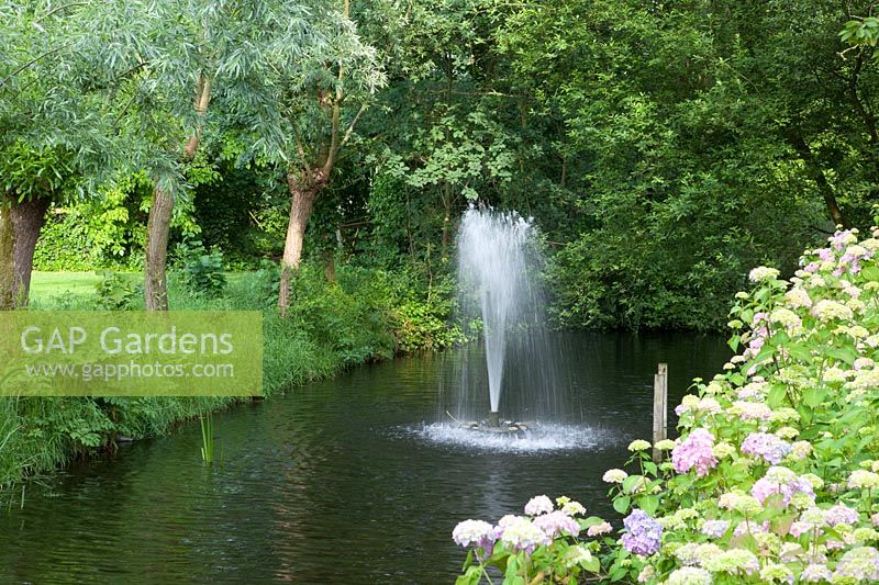 Fountain in the canal 