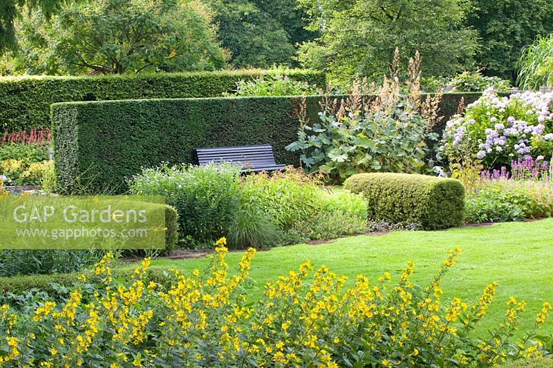 Seating area in the formal garden 