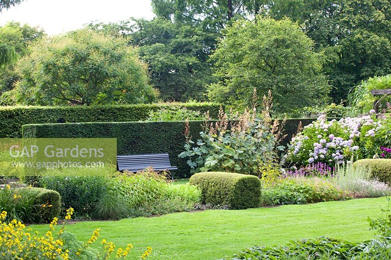 Seating area in the formal garden 