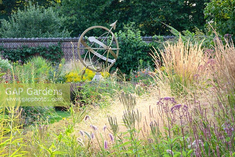Grasses and sundial 