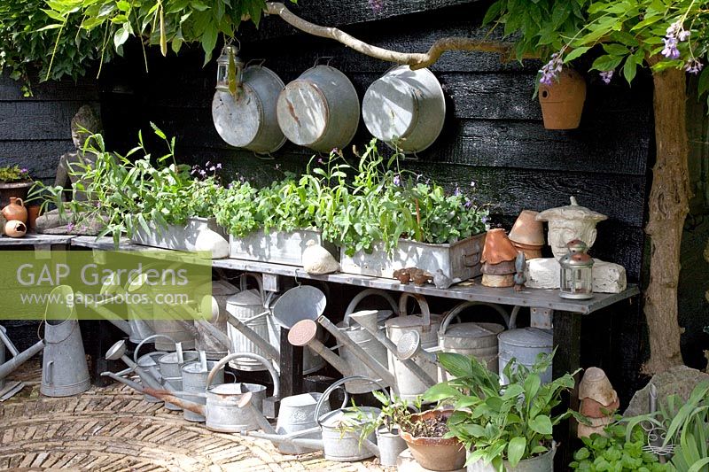 Collection of watering cans 