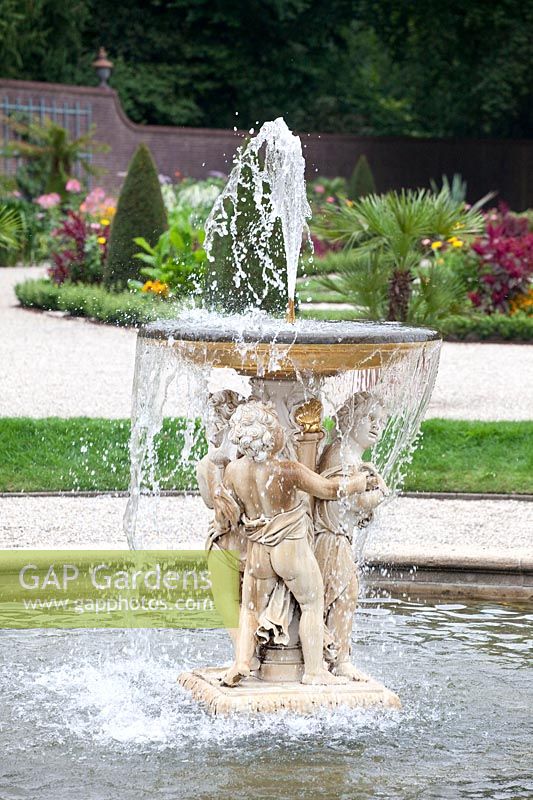 Fountain in the upper garden of Paleis Het Loo, Netherlands 