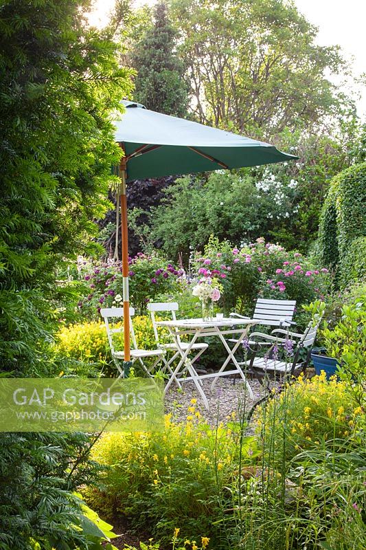 Seating in the natural garden 