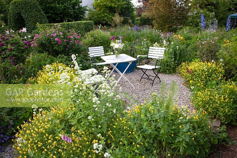 Seating in the natural garden 