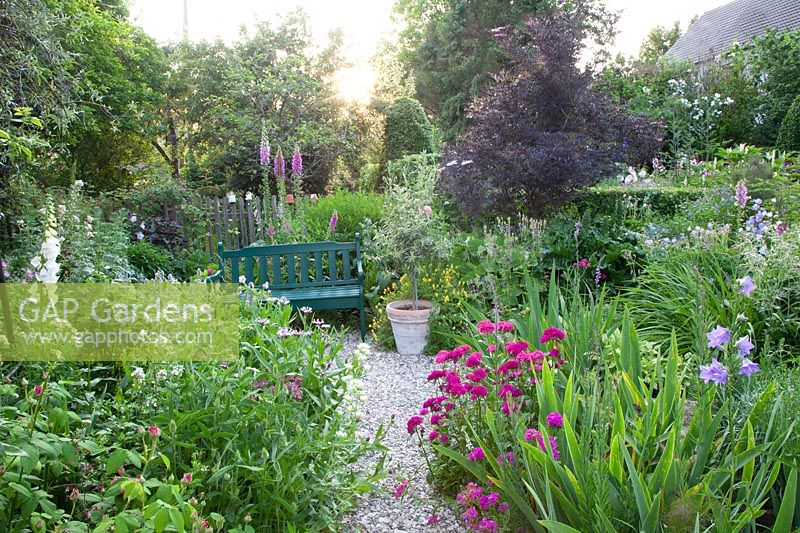 Seating in the natural garden 