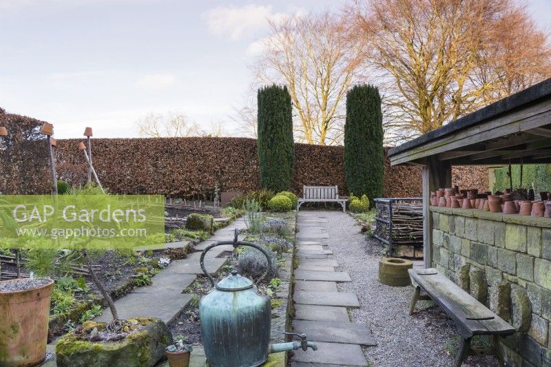 The Kitchen Garden at York Gate in February