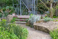 The Resilience Garden, designed by Sarah Eberle, sponsored by Gravetye Manor Hotel and Restaurant, Kingscote Estate, Forestry Commission, Department for Environment, Food and Rural Affairs, Royal Botanic Gardens, Kew, Scottish Forestry, Scottish Government, Welsh Government, RHS Chelsea Flower Show, 2019.