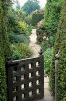 Looking through the gate into the High Garden at Great Dixter