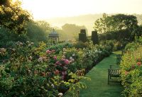 Formal rose borders - Somerset Lodge, Petworth