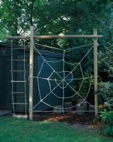 Spiders web rope climbing frame