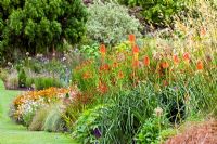 Late summer border at RHS Harlow Carr