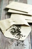 Seed packets and seeds from Nigella damascena