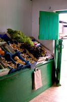 Vegetable shop inside a farm building