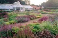Herbaceous borders in The Perennial Meadow at Scampston Hall