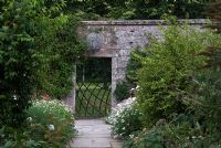 Gate leading into walled garden - Crathes Castle Garden, Aberdeenshire, Scotland