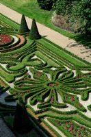 A view of this quite elaborate parterre was taken from a high viewpoint in the town's square.