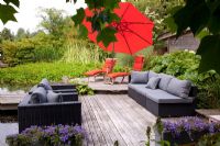 Modern garden with decking