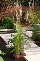 Pool and York stepping stones. 'Urban Serenity' - Gold Medal Winner - RHS Hampton Court Flower Show 2010 
 