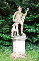 Statue near the Theatre at Rousham Park House and Garden, Bicester, Oxfordshire, designed by William Kent 1685-1748