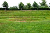 Landform by Kim Wilkie. Great Fosters, Surrey, July. Historic Garden Grade II. 