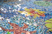 Decorative flooring of gazebo using mosaic tiling - Palatine Primary School, Worthing