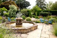 Sunken garden - Kiftsgate Court Garden, Chipping Campden, Gloucestershire, UK