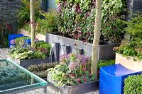 Water feature. 'The Magistrates' Garden'. Silver-Gilt Medal Winner. RHS Chelsea Flower Show 2011