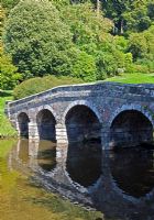 The Palladian Bridge at Stourhead Gardens, Wiltshire, UK, early September. Designed by Henry Hoare
 