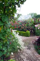 Formal cutting garden with dahlias and annuals 