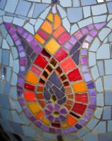 Detail of mosaic shere with turkish tulip motif