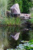 Pond with grasses and perennials